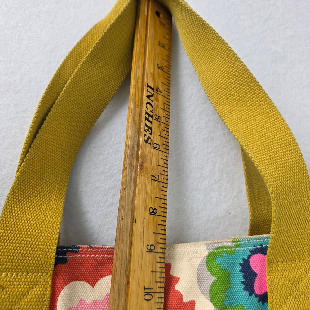 French Bull for Target Floral Canvas Tote Bag Multicolor Retro Shoulder Bag - Picture 7 of 7